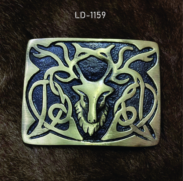 Stag Head Antique Buckle