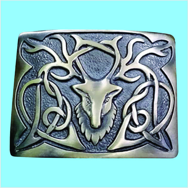 Stag Head Antique Buckle