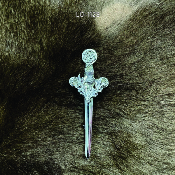 Thistle Mounted Sword Kilt Pin