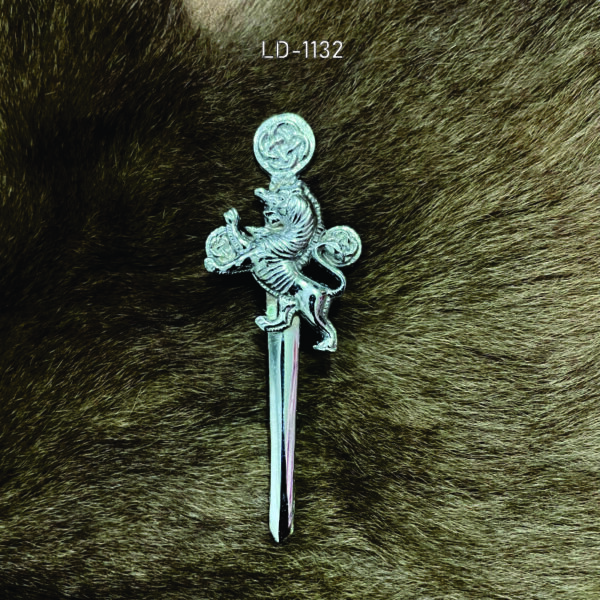 Lion Rampant sword kilt pin