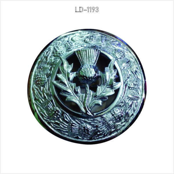 Scottish Thistle Fly Plaid Brooch