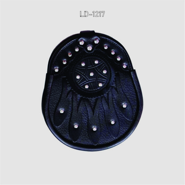 Black Leather Semi-Dress Sporran