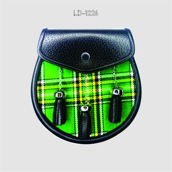 Black & Green Tartan Sporran