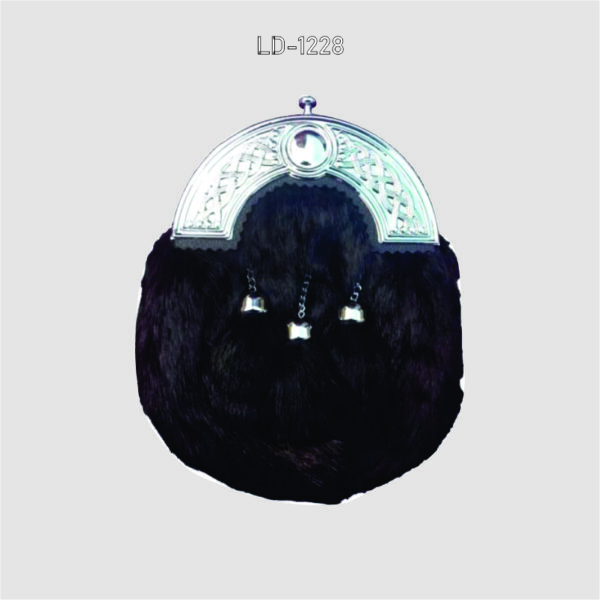 Black Rabbit Fur Full Dress Sporran