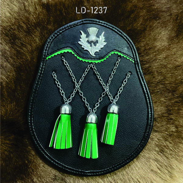 Scottish Black Leather Sporran