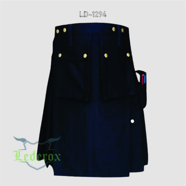 Black Utility Kilt