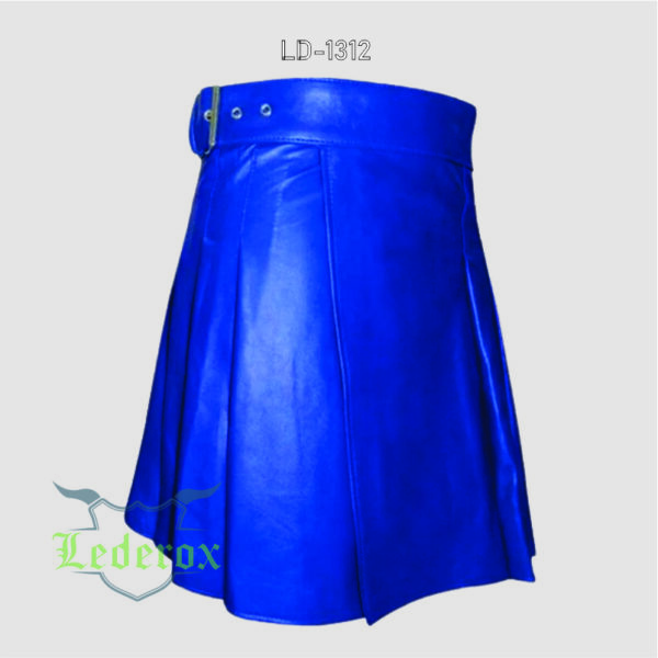 Leather Skirt Men's PU Leather Scottish Kilt for Men Irish Tartan Combat Punk Utility Kilts for Men Tartan Kilt with Strap and Large Clothing