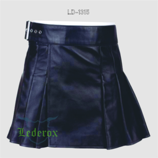 Women sexy Leather Kilt