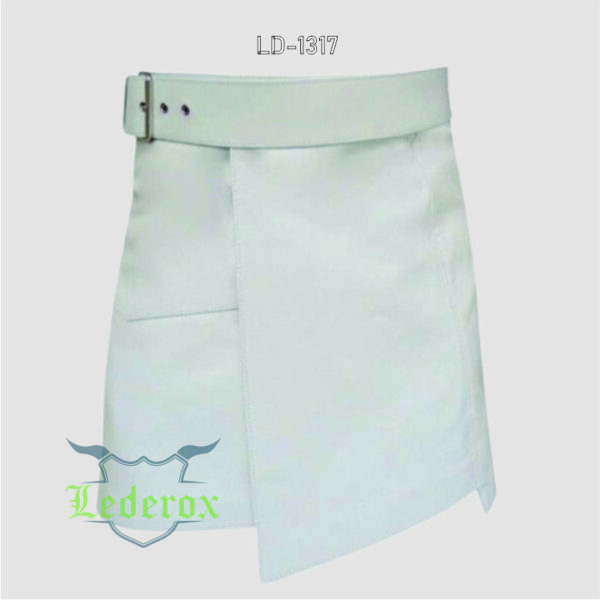White Leather Kilt
