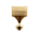 Brass medieval decorative bag mount for leather bags