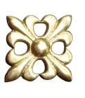 Antique brass floral medieval belt mount fitting