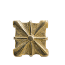 Antique brass square medieval belt mount fitting