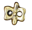 Antique brass Celtic-inspired belt strap buckle with decorative medieval design