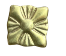 Antique Brass Square Concho | Floral Leather Craft Concho